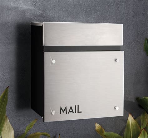 designer stainless steel letter boxes|stainless steel wall mounted letterbox.